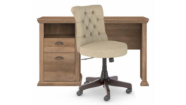 Reclaimed Pine / Tan Fabric Chair