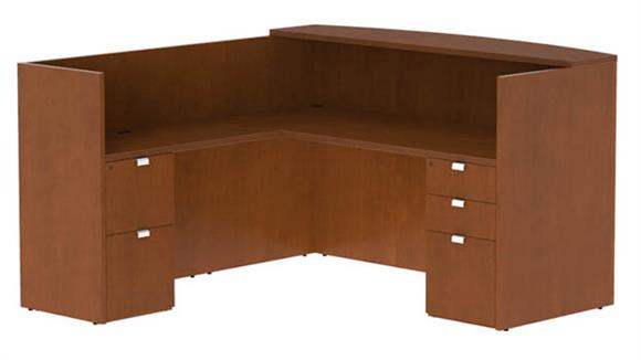 Reception Desks Cherryman Furniture Wood Veneer Bow Front Reception Desk