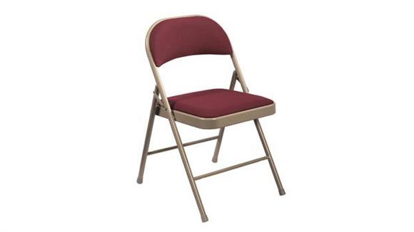 Folding Chairs Commercialine Fabric Upholstered Steel Folding Chair