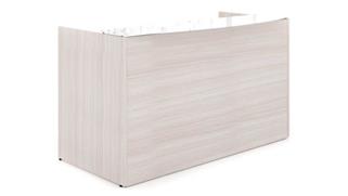 Reception Desks Corp Design 72in Reception Desk Shell with Floated White Glass Transaction Top