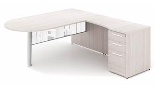 L Shaped Desks Corp Design L Shaped Bullet End Desk