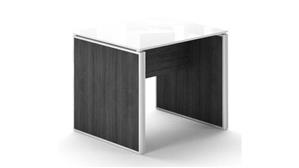 End Tables Corp Design End Table with White Glass Top