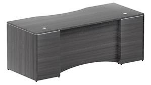 Executive Desks Corp Design 66" x 30" Rectangular Desk Shell with Curved Modesty Panel