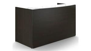 Reception Desks Corp Design 72" Reception Desk Shell with Floated White Glass Transaction Top