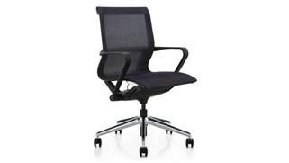 Office Chairs Corp Design Mid Back Chair with Cast Aluminum Base