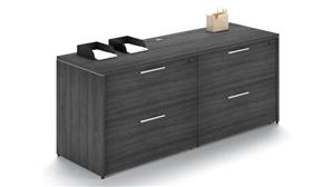Office Credenzas Corp Design 4 Drawer Lateral File Credenza