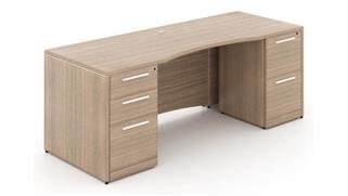 Office Credenzas Corp Design 66" x 30" Double Pedestal Executive Desk
