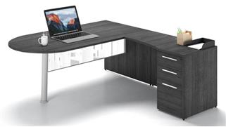L Shaped Desks Corp Design L Shaped Bullet End Desk