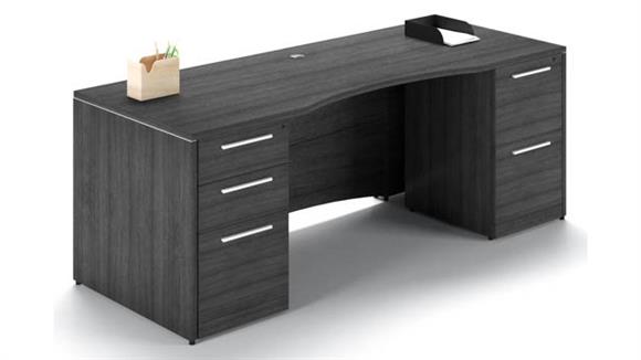 66in x 30in Double Pedestal Executive Desk