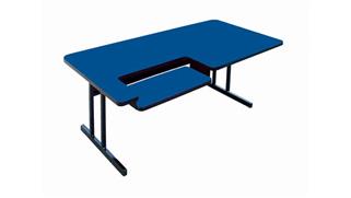 Training Tables Correll 48in x 30in Bi Level Work Station