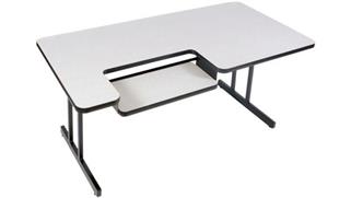 Training Tables Correll 6ft x 30in Bi Level Work Station