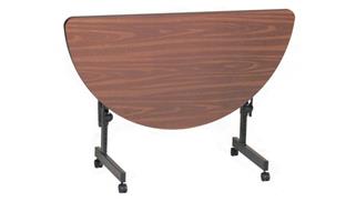 Folding Tables Correll 48in x 24in Half Round Deluxe Flip Top Table