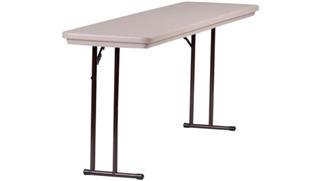 Folding Tables Correll 6ft x 18in Blow Molded Folding Seminar Table