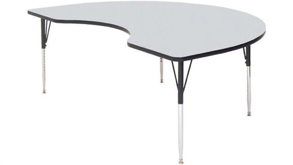 6ft x 48in Kidney Shaped Activity Table