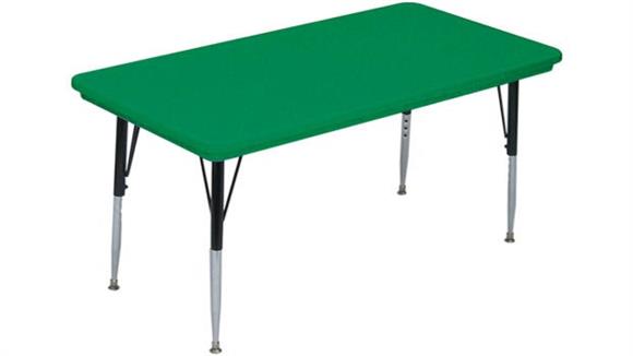 48in x 24in Blow Molded Adjustable Height Activity Table