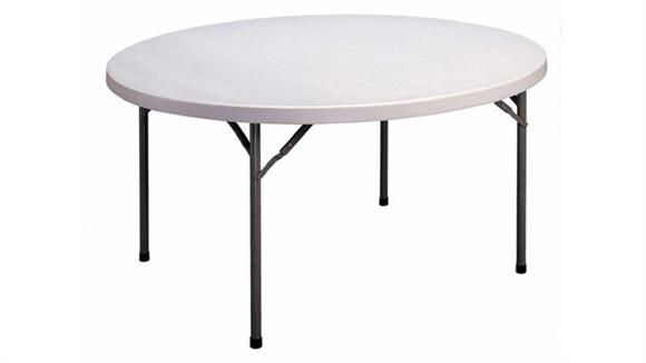 60in Round Blow Molded Folding Table