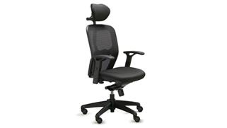 Office Chairs Dauphin Polo Mesh Back Task Chair with Headrest
