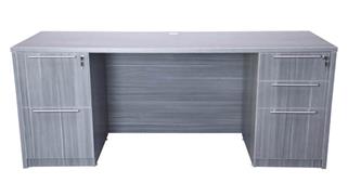 Office Credenzas Express Office Furniture 71" x 24" Double Pedestal Credenza