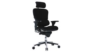 Office Chairs Eurotech High Back Fabric Seat and Back Ergohuman Chair