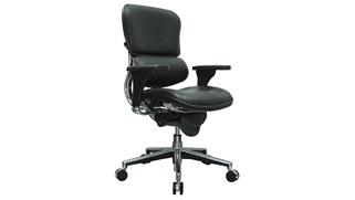 Office Chairs Eurotech Mid Back Ergohuman Leather Chair