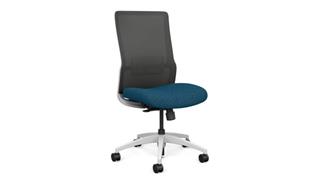 Office Chairs SitOnIt Armless High Back Task Chair with White Base