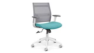 Office Chairs SitOnIt Mid Back Task Chair with White Base