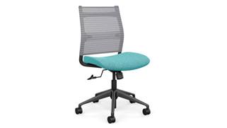 Office Chairs SitOnIt Mid Back Armless Task Chair with Black Base