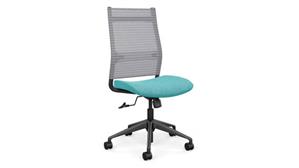 Office Chairs SitOnIt High Back Armless Task Chair with Black Base