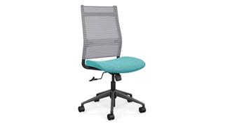 Office Chairs SitOnIt High Back Armless Task Chair with Black Base