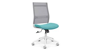 Office Chairs SitOnIt High Back Armless Task Chair with White Base