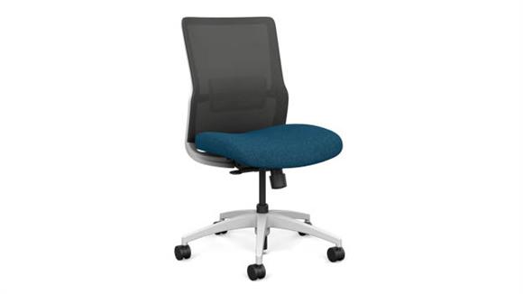 Armless Mid Back Task Chair with White Base