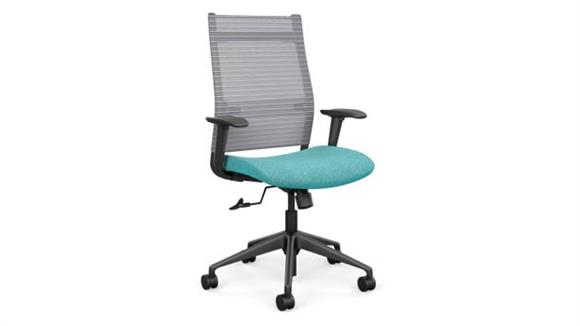 High Back Task Chair with Black Base