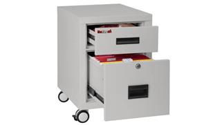 Mobile File Cabinets FireKing Mobile Pedestal 30 Minute Fire-Rated Letter or Legal File Cabinet