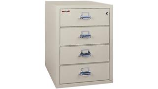 File Cabinets Vertical FireKing 4 Drawer Fireproof Card and Check File with 3 Section Inserts