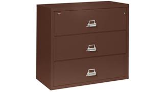 File Cabinets Lateral FireKing 3 Drawer 44in W Fireproof Lateral File