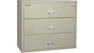 File Cabinets Lateral FireKing 3 Drawer 44" W Fireproof Lateral File