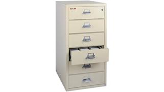File Cabinets Vertical FireKing 6 Drawer Fireproof Card and Check File with 2 Section Inserts