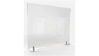 Covid19 Office Sneeze Guards Ghent 24"H x 29" W Desktop Free Standing Clear Plastic Protection Screen