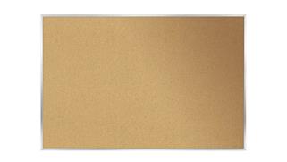 Bulletin & Display Boards Ghent 4ft x 6ft Aluminum Frame Natural Cork Tackboard