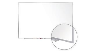 White Boards & Marker Boards Ghent 4ft x 10ft Aluminum Frame Porcelain Magnetic Whiteboard