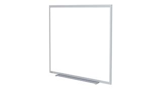 White Boards & Marker Boards Ghent 4ft x 4ft Aluminum Frame Porcelain Magnetic Whiteboard