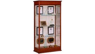 Display Cabinets Ghent Display Cabinet with Sliding Doors and Plaque Fabric Back