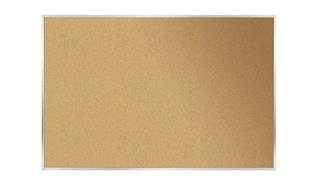 Bulletin & Display Boards Ghent 3ft x 5ft Aluminum Frame Natural Cork Tackboard