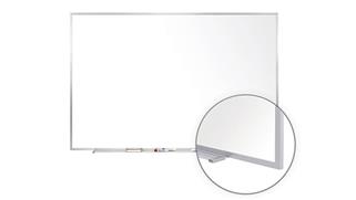 White Boards & Marker Boards Ghent 4ft x 6ft Aluminum Frame Porcelain Magnetic Whiteboard