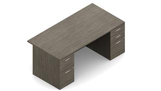Executive Desks Global 72 x 30 Double Pedestal Desk File/File Left/Box Box File Right