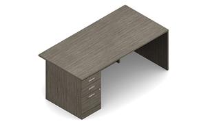 Executive Desks Global 72 x 30 Single Pedestal Desk Box/Box/File Left