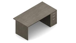 Executive Desks Global 72 x 30 Single Pedestal Desk Box/Box/File Right