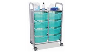 Covid19 Office Solutions Gratnells Double Sanitation and Personal Protective Equipment Distribution Cart