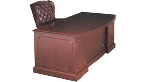 Executive Desks High Point Furniture 72" Double Pedestal Bow Front Desk