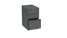 Mobile File Cabinets HON 22-7/8in D Efficiencies Mobile Pedestal File with One File/Two Box Drawers